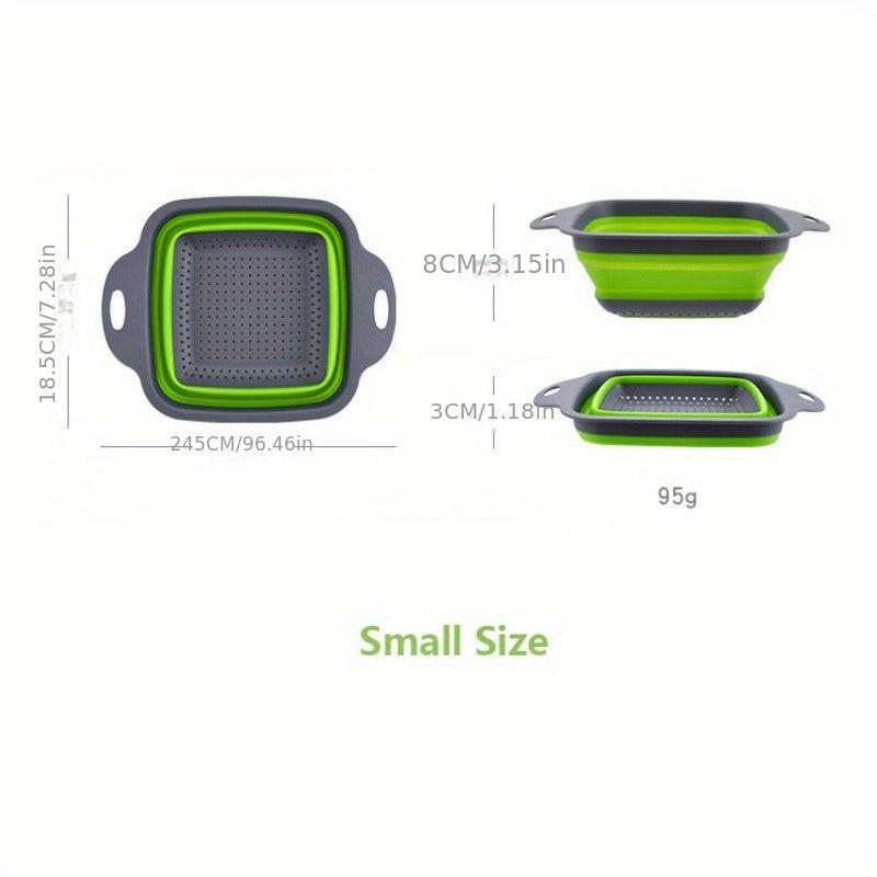 Foldable Fruit Vegetable Washing Basket Portable Silicone Drain Basket Colander