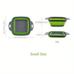 Foldable Fruit Vegetable Washing Basket Portable Silicone Drain Basket Colander