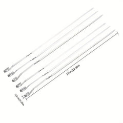 20pcs Reusable Stainless Steel BBQ Skewers for Grilling Parties