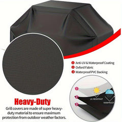 300D PU Coated BBQ Grill Cover Waterproof Weather Resistant Gas Grill Cover