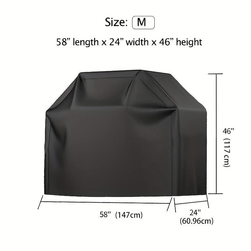 300D PU Coated BBQ Grill Cover Waterproof Weather Resistant Gas Grill Cover