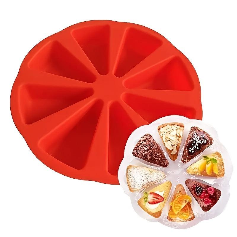 8-Cavity Silicone Cake Scone Pan Brownies Muffins Soap Mold DIY Baking