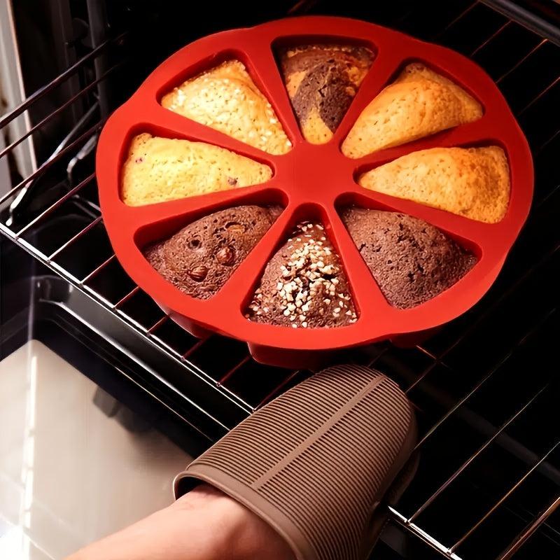 8-Cavity Silicone Cake Scone Pan Brownies Muffins Soap Mold DIY Baking