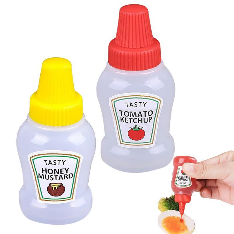 Portable Mini Ketchup Sauce Bottles 25ml 2pcs