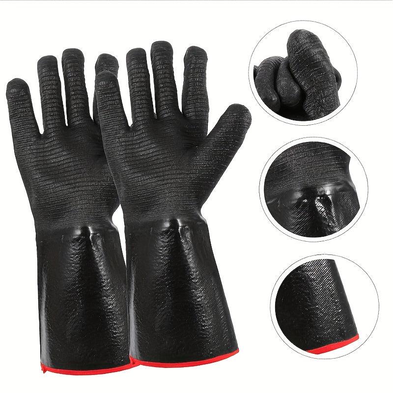 Neoprene BBQ Grill Gloves 932F Extreme Heat Resistant Waterproof