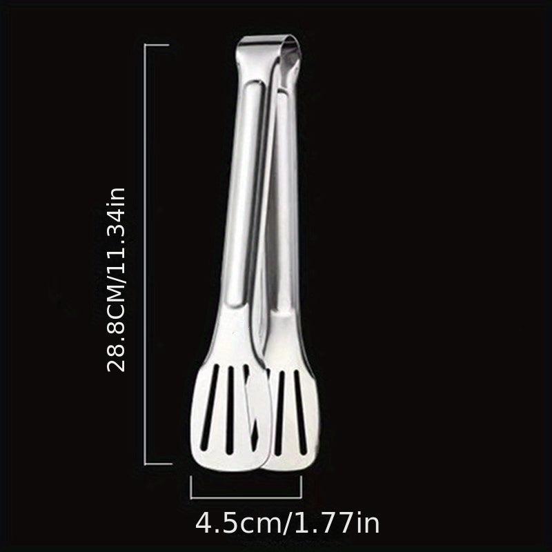 Stainless Steel Food Tongs Buffet Clip Anti Heat Bread Clamp Utensil