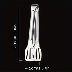 Stainless Steel Food Tongs Buffet Clip Anti Heat Bread Clamp Utensil