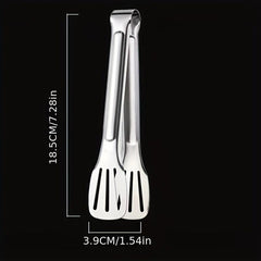 Stainless Steel Food Tongs Buffet Clip Anti Heat Bread Clamp Utensil