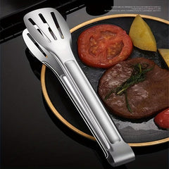Stainless Steel Food Tongs Buffet Clip Anti Heat Bread Clamp Utensil