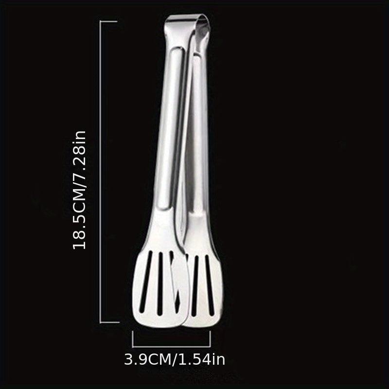 Stainless Steel Food Tongs Buffet Clip Anti Heat Bread Clamp Utensil