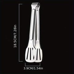 Stainless Steel Food Tongs Buffet Clip Anti Heat Bread Clamp Utensil