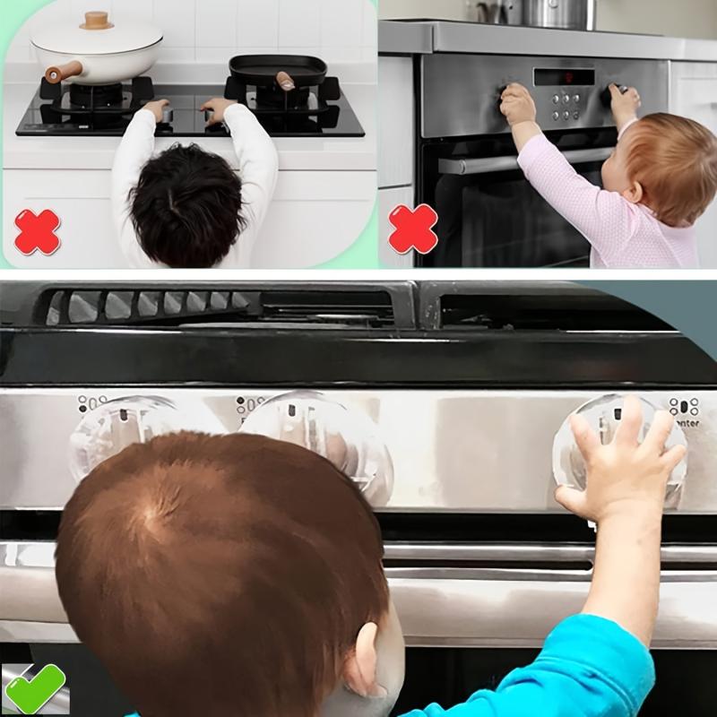 4pcs Gas Range Control Knob Cover Universal Style Stove Head Protector