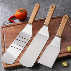 3pcs Stainless Steel BBQ Tools Set Spatula Pancake & Baking Pan Flip