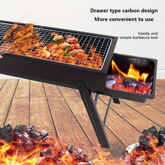 High-Legged Charcoal BBQ Stove with High Grill Rack