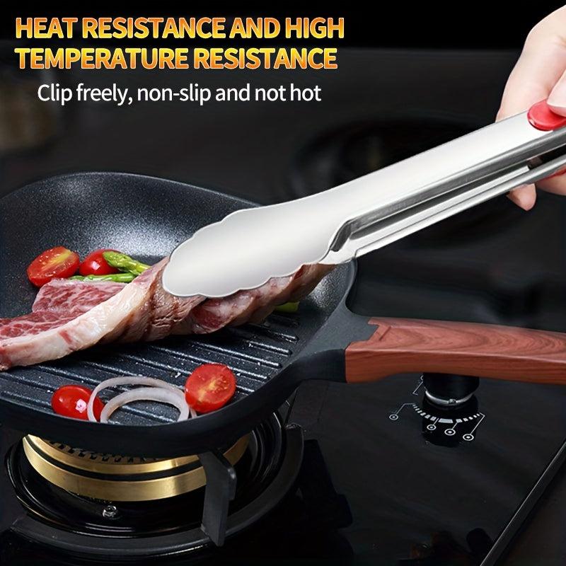 2PCS Stainless Steel BBQ Tongs - Anti-Scald