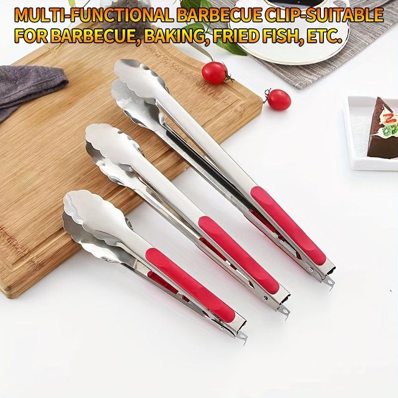 2PCS Stainless Steel BBQ Tongs - Anti-Scald