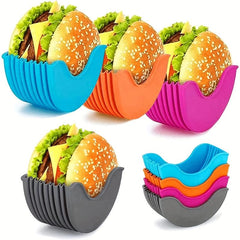 1PC Reusable Expandable Hamburger Rack Silicone Storage Kitchen Box