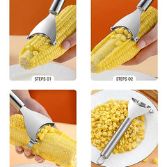 Ergonomic Stainless Steel Corn Planer - Peel & Enjoy Fresh Corn