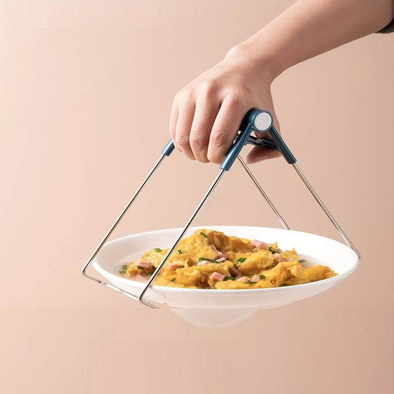 Silicone Handle Kitchen Tongs Anti Scalding Clip