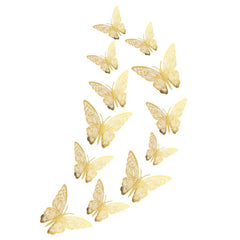 12PCS Butterfly Cake Decor Happy Birthday Cake Toppers Wedding Party Decor