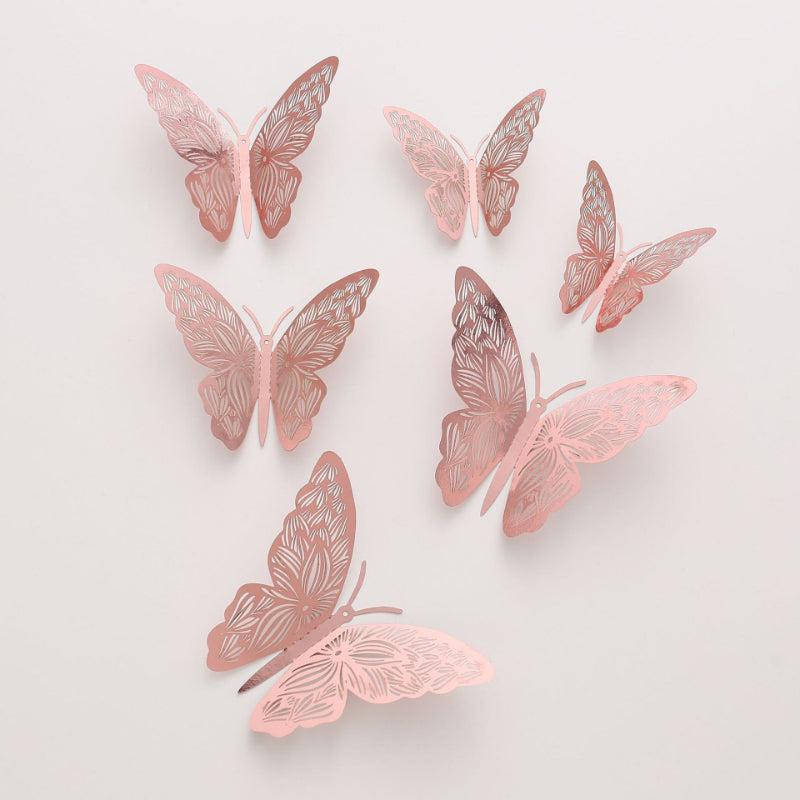 12PCS Butterfly Cake Decor Happy Birthday Cake Toppers Wedding Party Decor