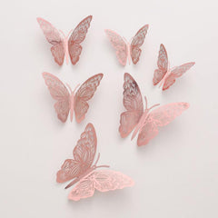 12PCS Butterfly Cake Decor Happy Birthday Cake Toppers Wedding Party Decor
