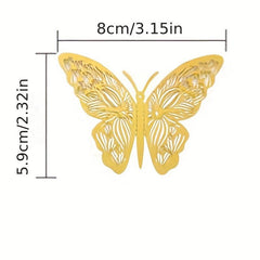 12PCS Butterfly Cake Decor Happy Birthday Cake Toppers Wedding Party Decor