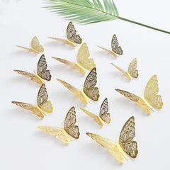 12PCS Butterfly Cake Decor Happy Birthday Cake Toppers Wedding Party Decor