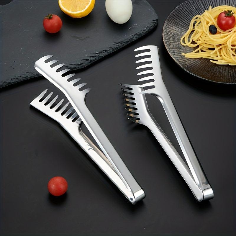 Stainless Steel Noodle Tongs Pasta Spaghetti Tongs Food Clips Kitchen Accessory