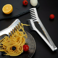 Stainless Steel Noodle Tongs Pasta Spaghetti Tongs Food Clips Kitchen Accessory