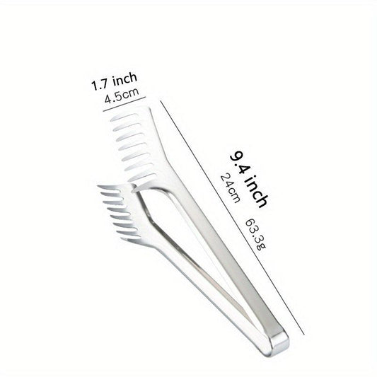 Stainless Steel Noodle Tongs Pasta Spaghetti Tongs Food Clips Kitchen Accessory