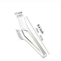 Stainless Steel Noodle Tongs Pasta Spaghetti Tongs Food Clips Kitchen Accessory