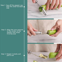 Stainless Steel Tomato Core Remover Seed Pepper Tomato