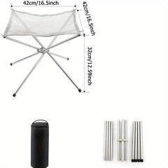 Portable Steel Mesh Camping Fire Pit, Outdoor Wood Burning Bonfires Rack