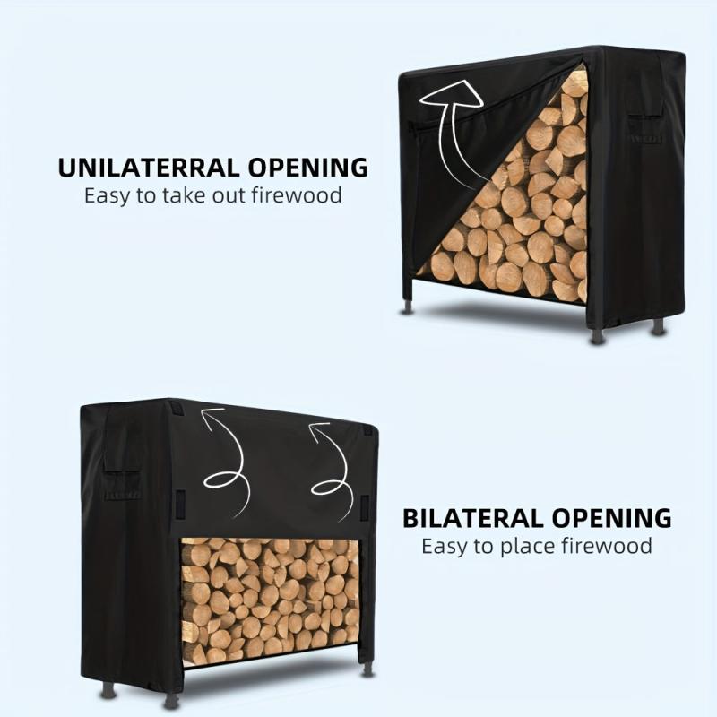 All Weather Firewood Rack Cover Waterproof Oxford Fabric