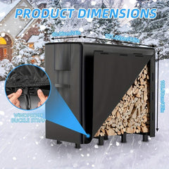 All Weather Firewood Rack Cover Waterproof Oxford Fabric