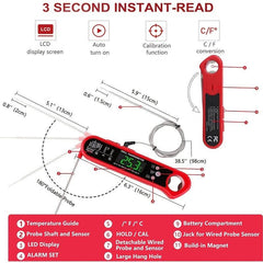 1pc Digital Meat Thermometer 3 In 1 Food Thermometer for Grilling and Cooking