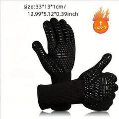 Temu High Temp Resistant Gloves 800 Degree Anti-scalding Silicone Kitchen Gloves