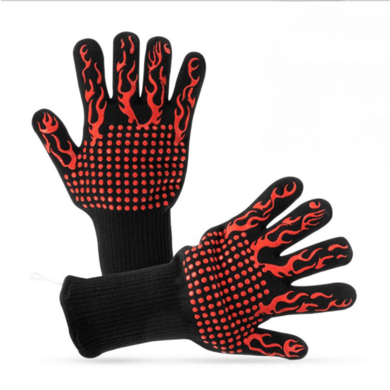Temu High Temp Resistant Gloves 800 Degree Anti-scalding Silicone Kitchen Gloves