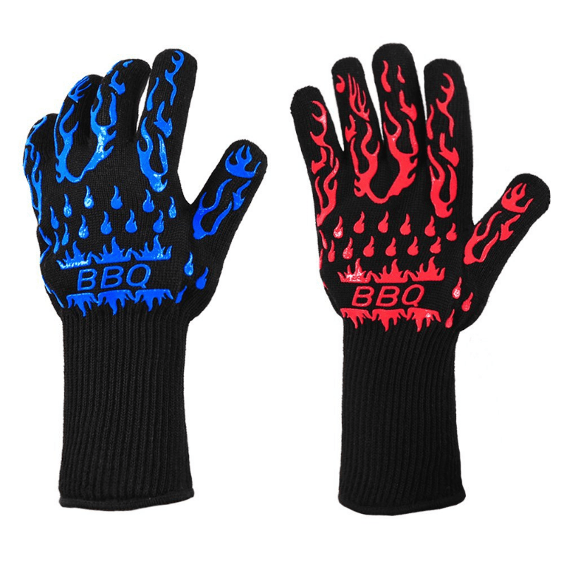 Temu High Temp Resistant Gloves 800 Degree Anti-scalding Silicone Kitchen Gloves