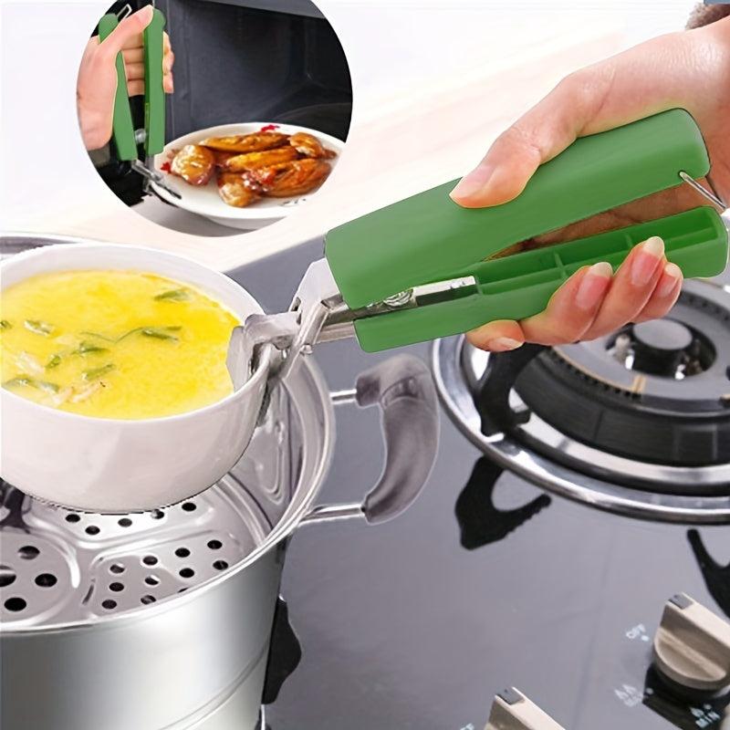 Stainless Steel Tongs Universal Handheld Plate Holder