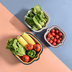 6pcs Fruit Vegetable Basket Drain Fruit Washer Kitchen Tool