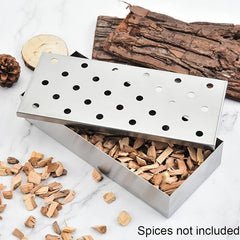Stainless Steel Wood Chip Smoker Box for Barbecue