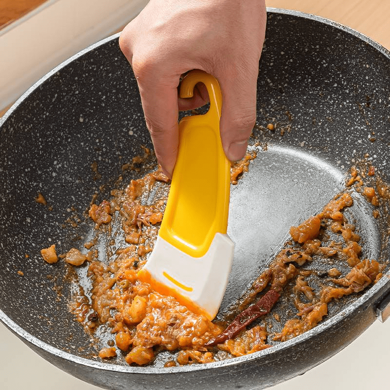 Silicone Pan Scraper Dish Cleaning Spatula Non Stick Kitchen Utensil