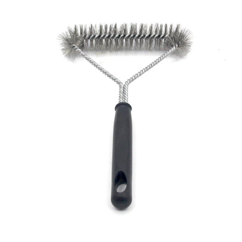 Grill Cleaning Brush Long Handle Y-Shaped Curling Brush Outdoor BBQ