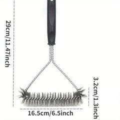 Grill Cleaning Brush Long Handle Y-Shaped Curling Brush Outdoor BBQ