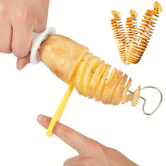 Stainless Steel Potato Slicer Set - Create Delicious Spiral Potato Dishes