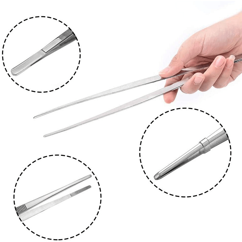 1PC Stainless Steel Food Tongs Churrasco Tweezers Clip BBQ Tools