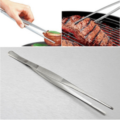 1PC Stainless Steel Food Tongs Churrasco Tweezers Clip BBQ Tools