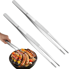 1PC Stainless Steel Food Tongs Churrasco Tweezers Clip BBQ Tools